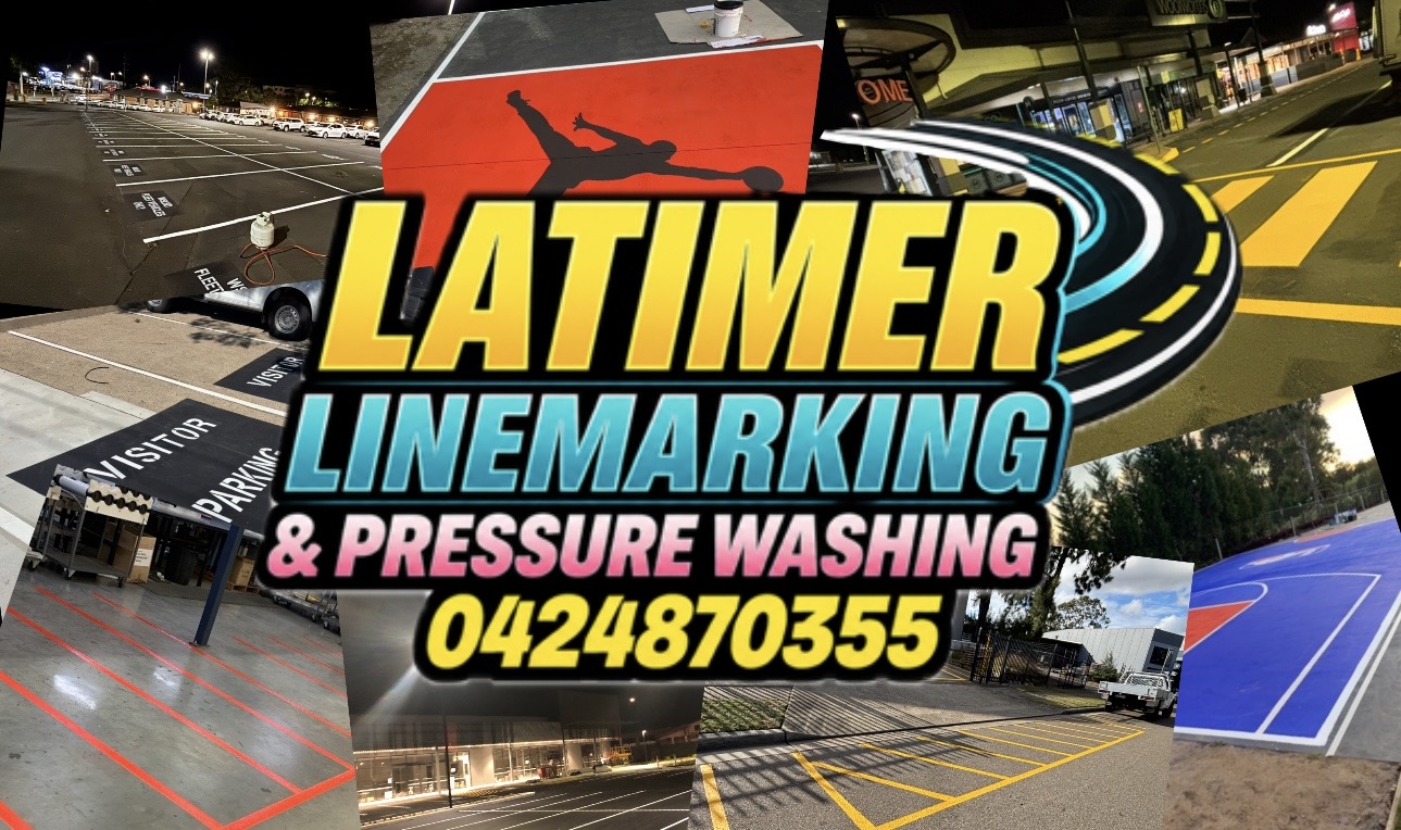 Latimer Linemarking recent jobs — car parks, warehouses and sports courts